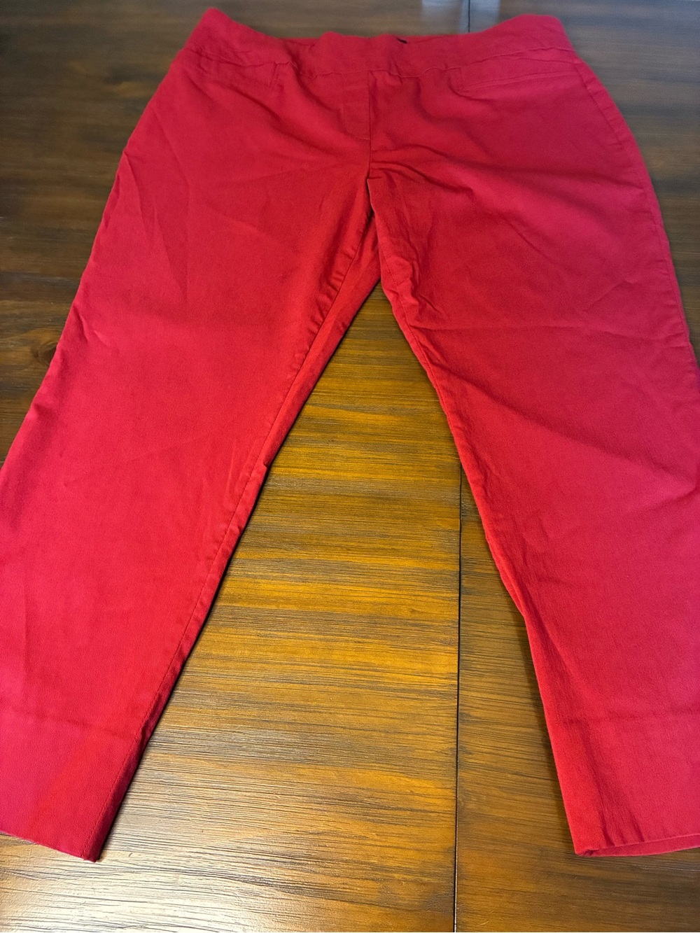 Renuar Women’s Red Stretch Cotton Blend Pants